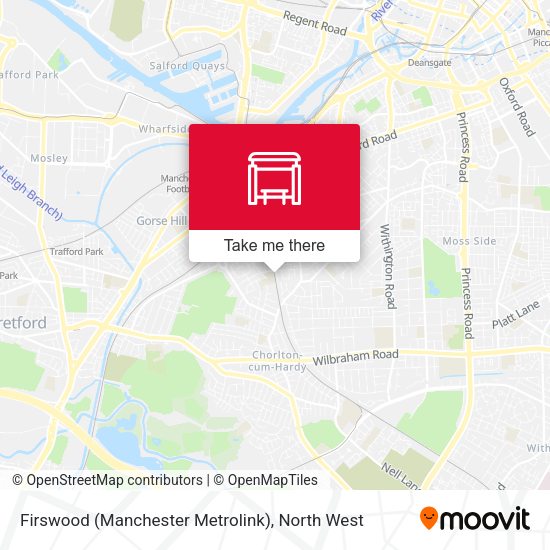 Firswood (Manchester Metrolink) map