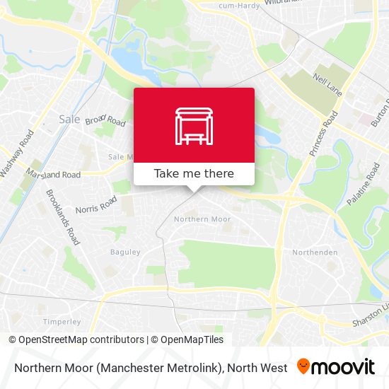 Northern Moor (Manchester Metrolink) map
