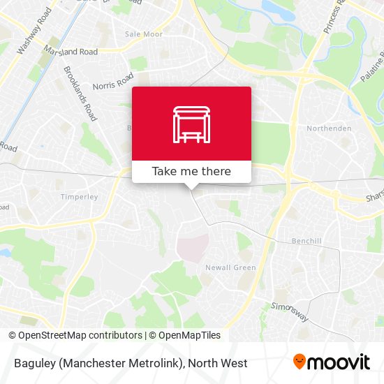 Baguley (Manchester Metrolink) map