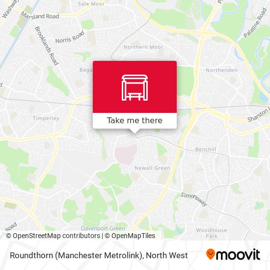 Roundthorn (Manchester Metrolink) map