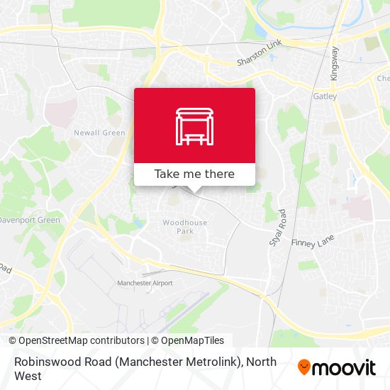 Robinswood Road (Manchester Metrolink) map