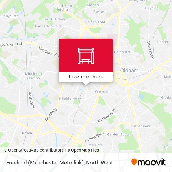 Freehold (Manchester Metrolink) map