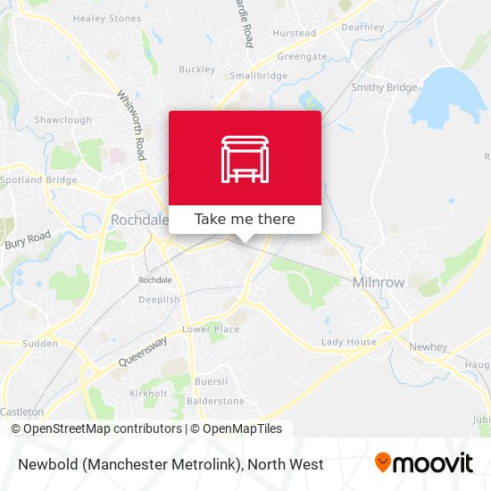 Newbold (Manchester Metrolink) map