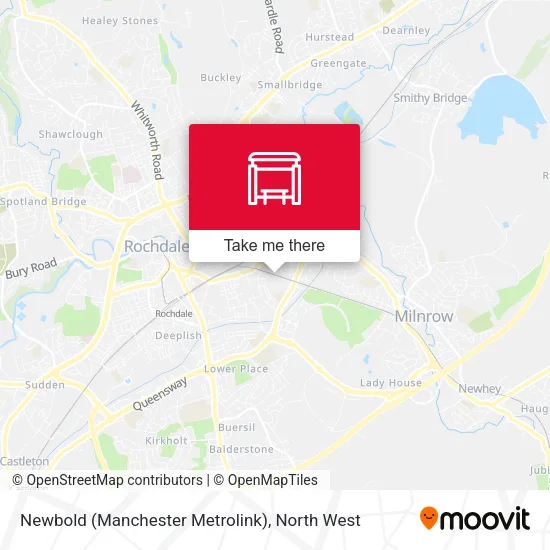 Newbold (Manchester Metrolink) map