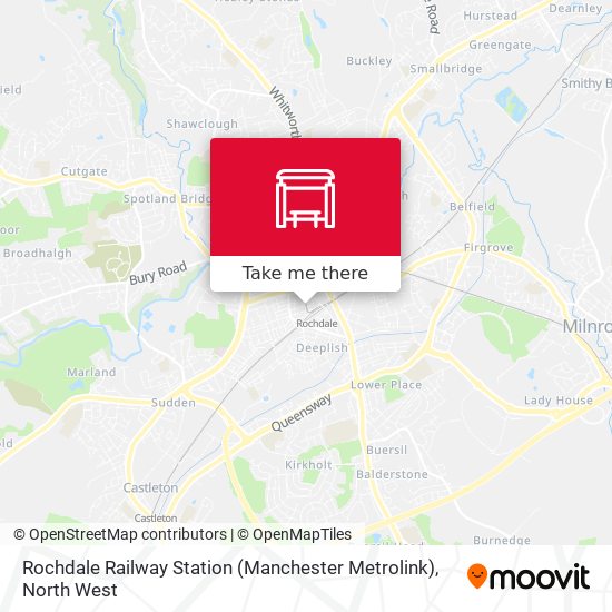 Rochdale Railway Station (Manchester Metrolink) map