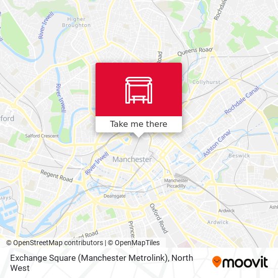 Exchange Square (Manchester Metrolink) map