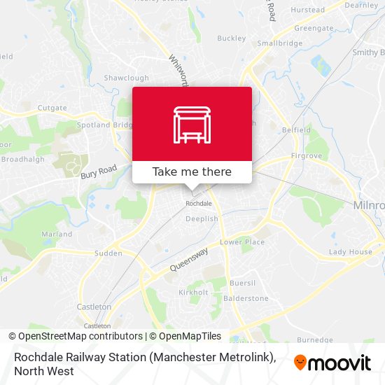 Rochdale Railway Station (Manchester Metrolink) map