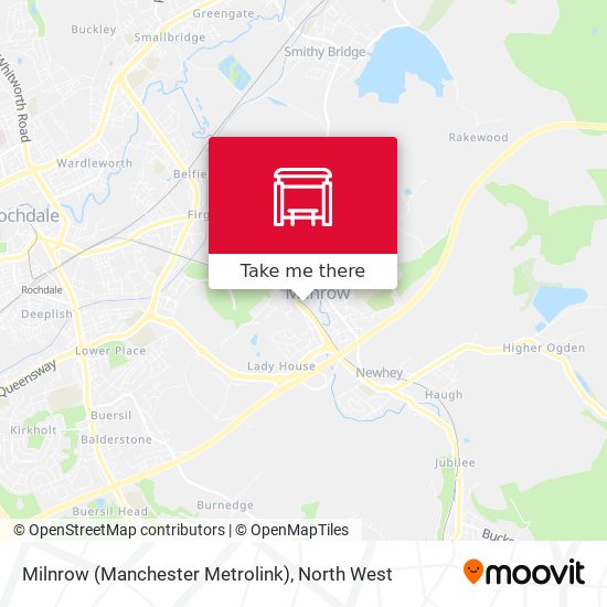 Milnrow (Manchester Metrolink) map
