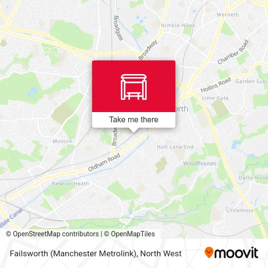 Failsworth (Manchester Metrolink) map