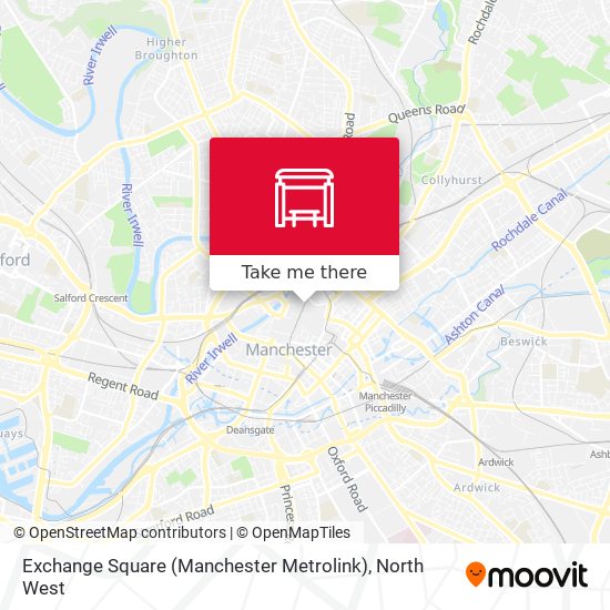 Exchange Square (Manchester Metrolink) map