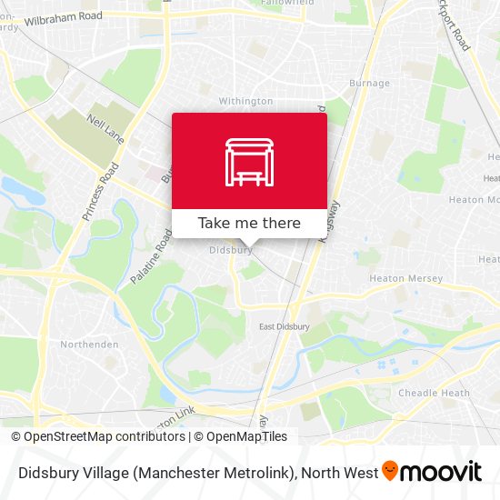 Didsbury Village (Manchester Metrolink) map