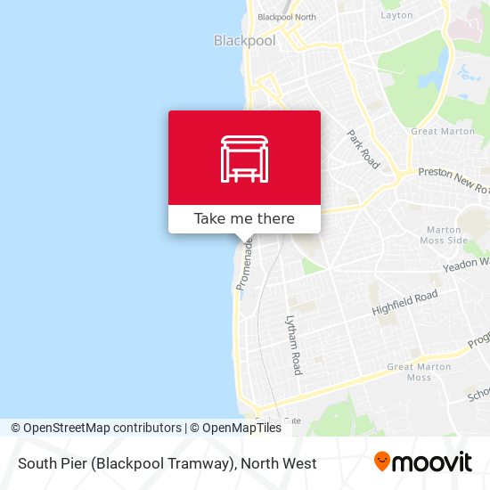 South Pier (Blackpool Tramway) map
