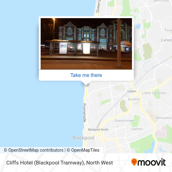 Cliffs Hotel (Blackpool Tramway) map