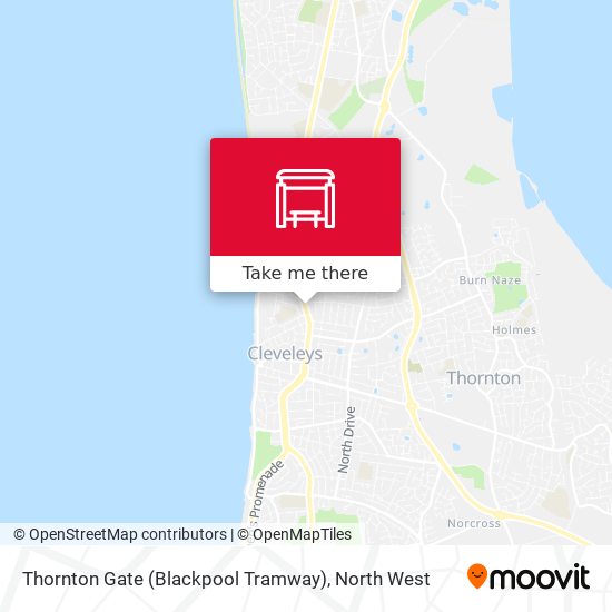 Thornton Gate (Blackpool Tramway) map
