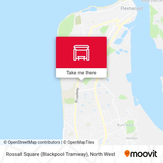 Rossall Square (Blackpool Tramway) map