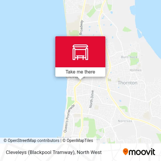 Cleveleys (Blackpool Tramway) map