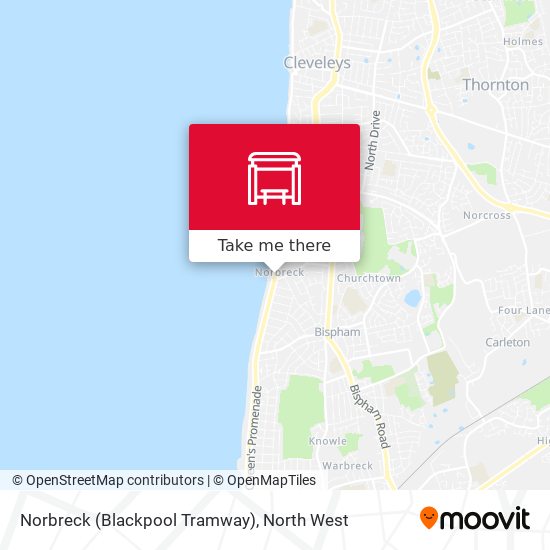 Norbreck (Blackpool Tramway) map