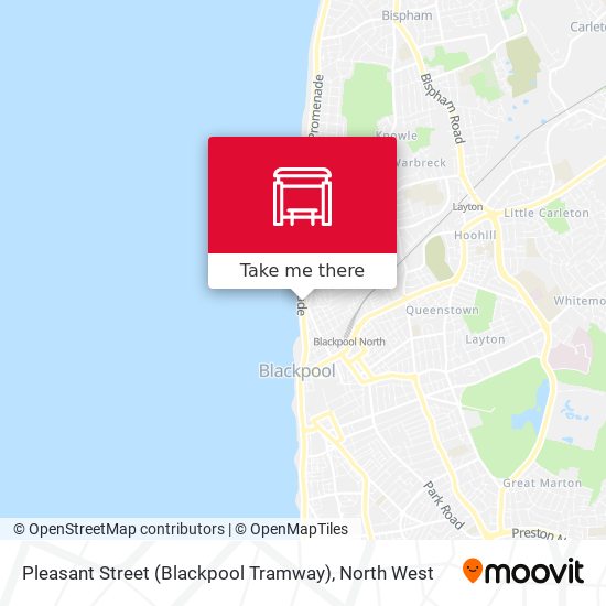 Pleasant Street (Blackpool Tramway) map