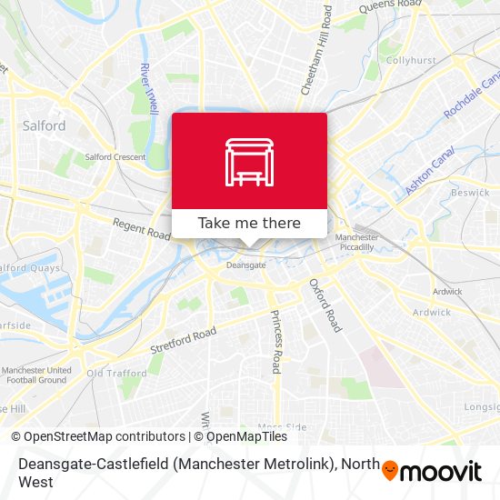 Deansgate-Castlefield (Manchester Metrolink) map
