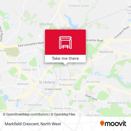 Markfield Crescent map