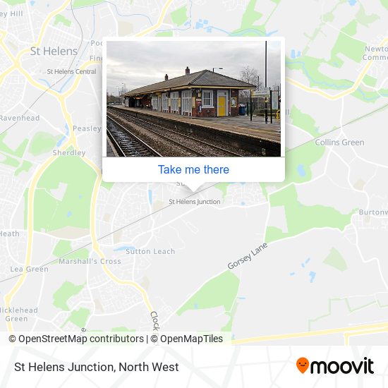 St Helens Junction map