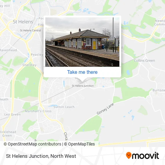 St Helens Junction map