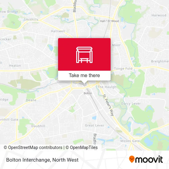 Bolton Interchange map