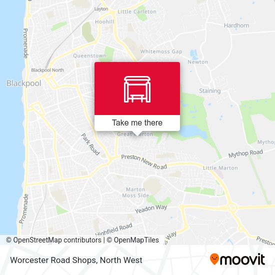 Worcester Road Shops map
