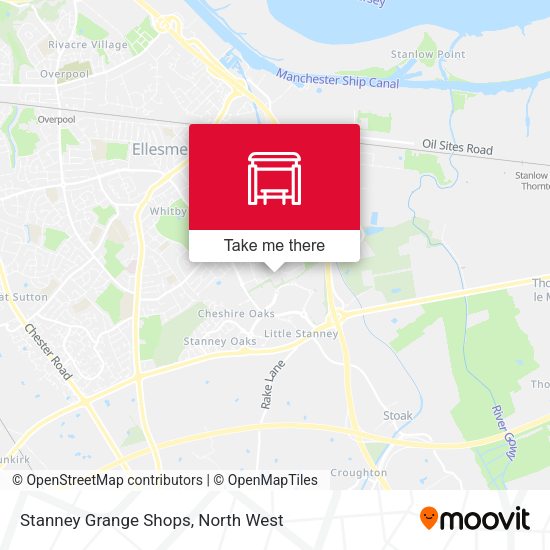 Stanney Grange Shops map