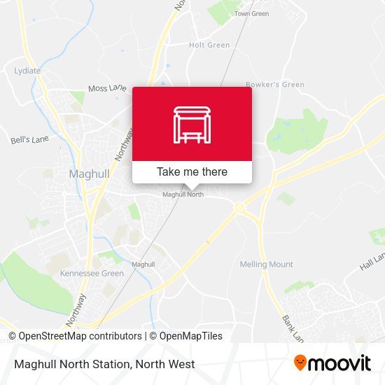 Maghull North Station map