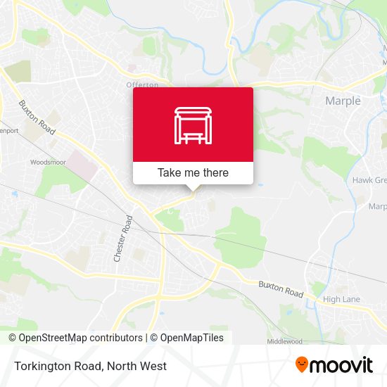 Torkington Road map