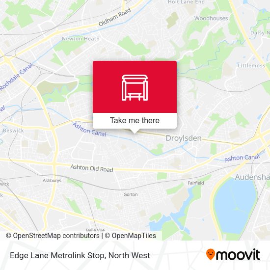 Edge Lane Metrolink Stop map
