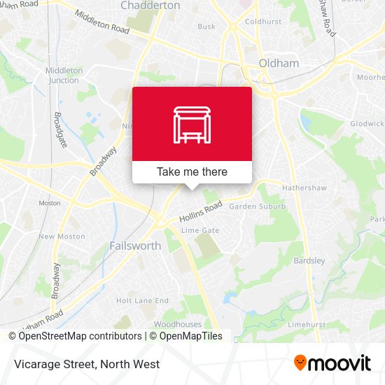 Vicarage Street map