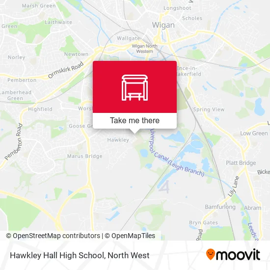 Hawkley Hall High School map
