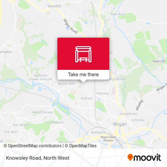 Knowsley Road map