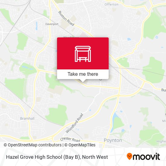 Hazel Grove High School (Bay B) map