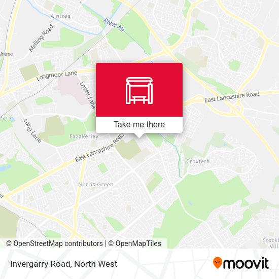 Invergarry Road map