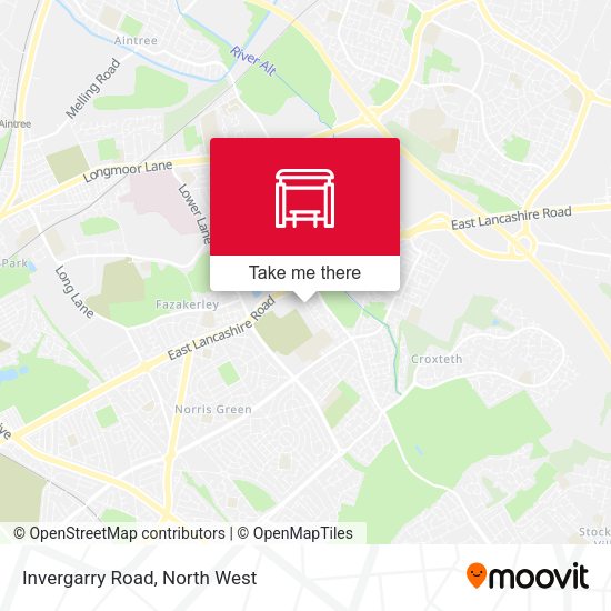 Invergarry Road map