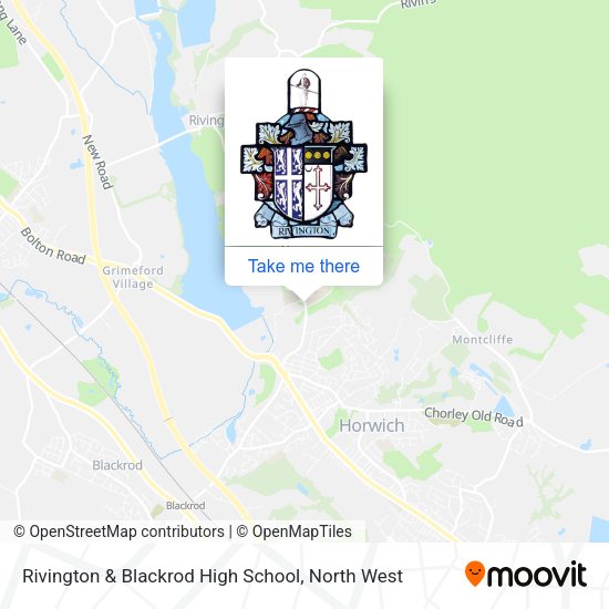 Rivington & Blackrod High School map