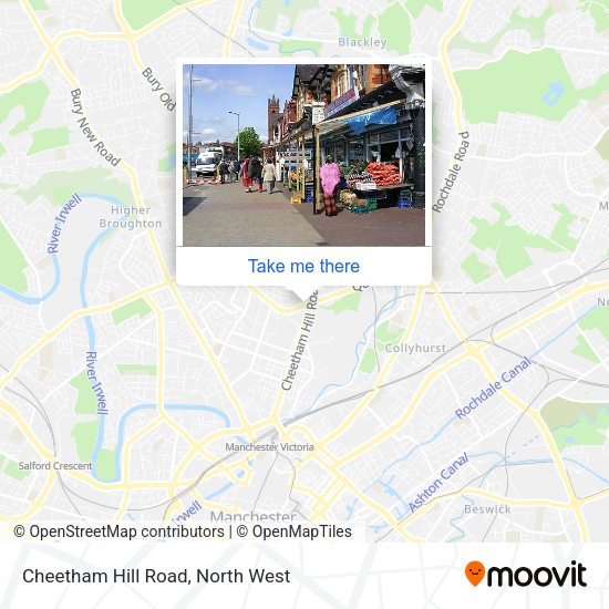 Cheetham Hill Road map