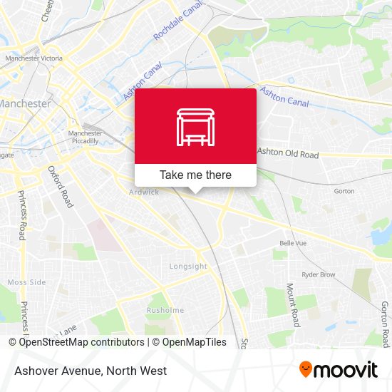 Ashover Avenue map