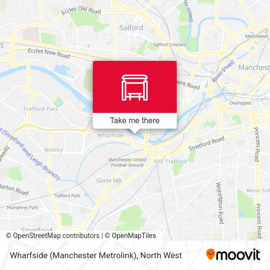 Wharfside (Manchester Metrolink) map