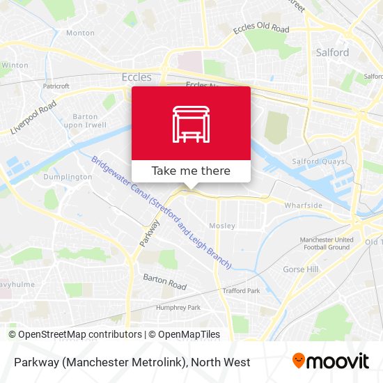 Parkway (Manchester Metrolink) map