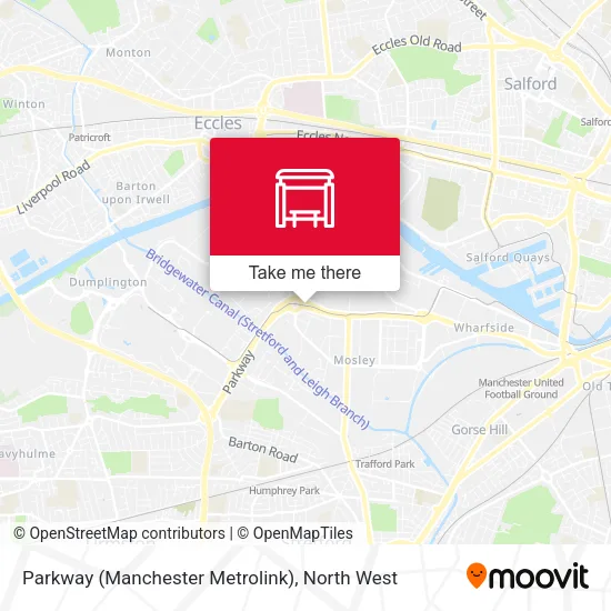 Parkway (Manchester Metrolink) map