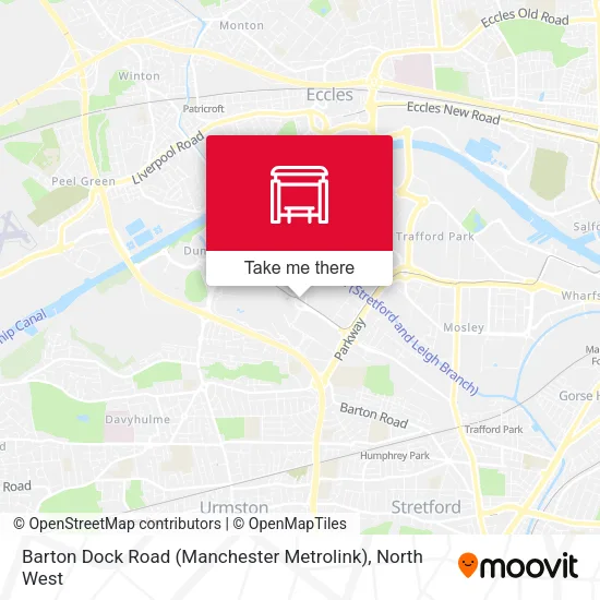Barton Dock Road (Manchester Metrolink) map