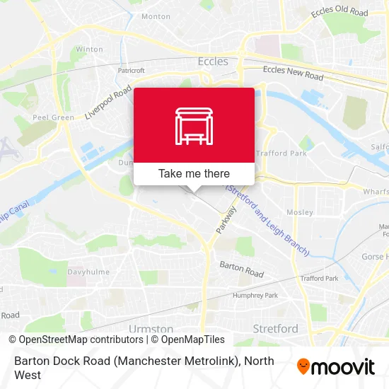 Barton Dock Road (Manchester Metrolink) map