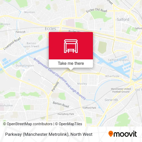 Parkway (Manchester Metrolink) map