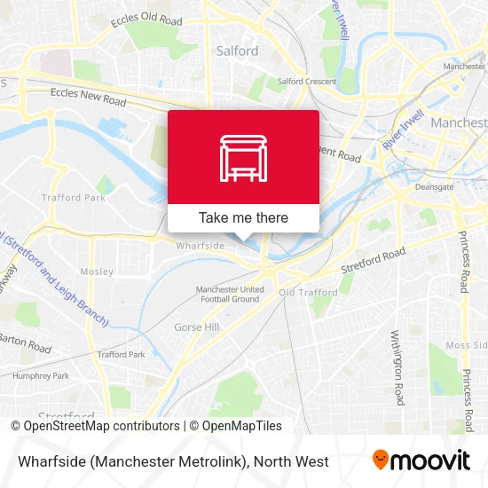Wharfside (Manchester Metrolink) map