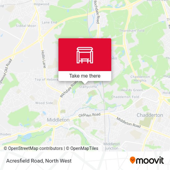 Acresfield Road map