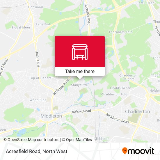 Acresfield Road map